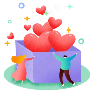 七夕节紫色纸箱