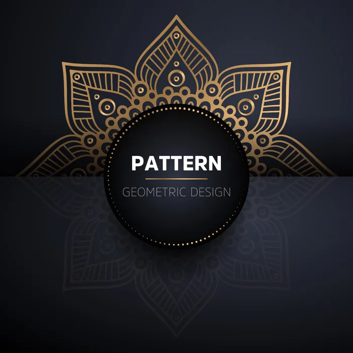 金色矢量豪华装饰曼荼罗设计背景eps,ai矢量模版下载
