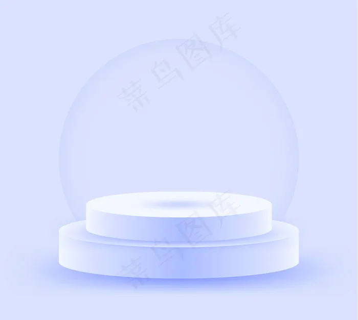 灯光照亮的浅蓝色圆形舞台讲台。eps,ai矢量模版下载