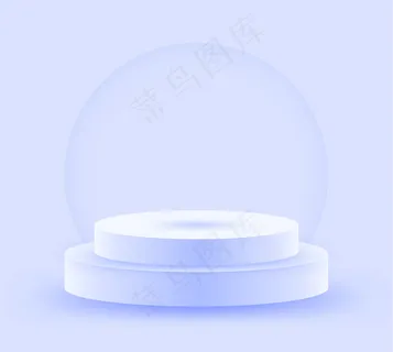 灯光照亮的浅蓝色圆形舞台讲台。 灯光照亮的浅蓝色圆形舞台讲台。