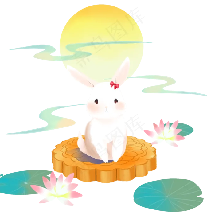 月饼玉兔(2000X2000(DPI:300))psd模版下载