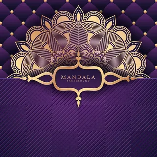 豪华曼荼罗装饰民族元素背景