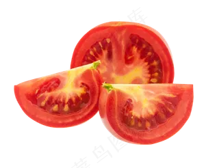 红色切开西红柿