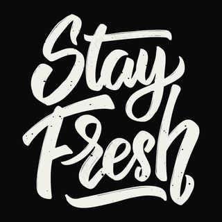 保持新鲜。手绘字体。海报、卡片的元素。动机短语。插图