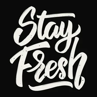 保持新鲜。手绘字体。海报、卡片的元素。动机短语。插图