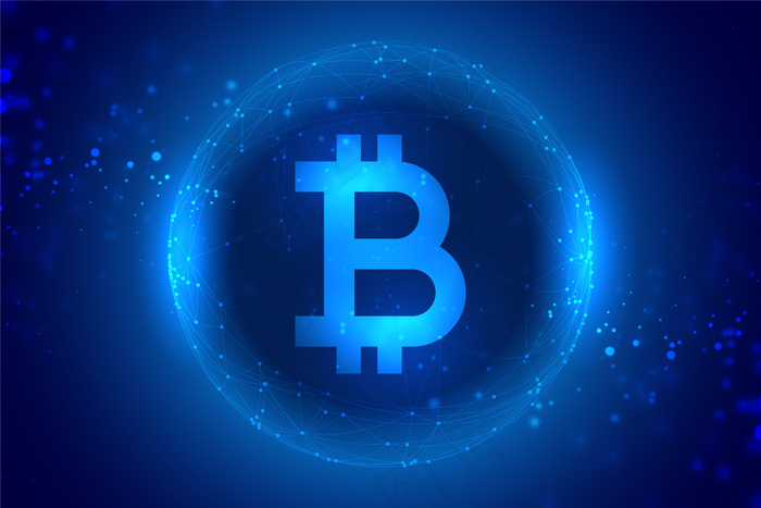 数字比特币概念技术背景eps,ai矢量模版下载