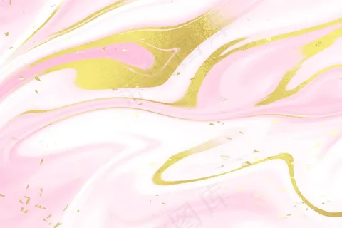 金色光泽的液体大理石背景