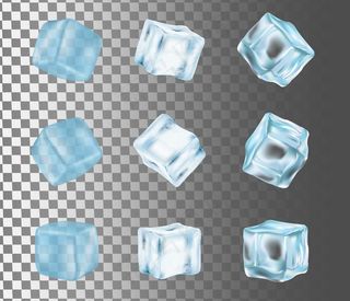 冰立方孤立矢量真实感插图