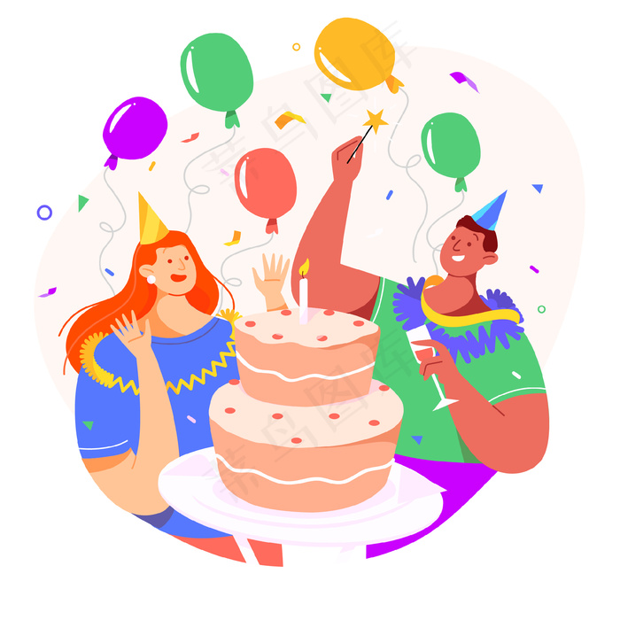生日庆典背景设计eps,ai矢量模版下载