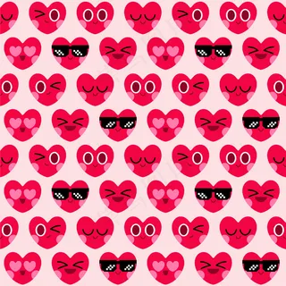 可爱的心字无缝图案背景