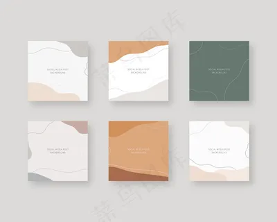 社交媒体发布背景。现代孟菲斯背景。时尚可编辑的社交媒体帖子模板。