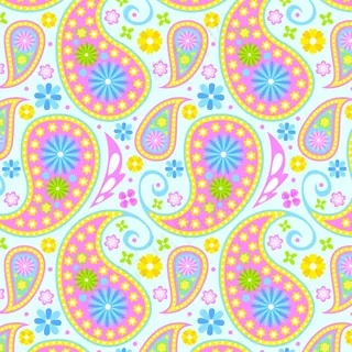 彩色佩斯利图案