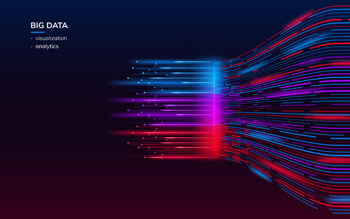 用于大数据分析可视化的带线分形元素