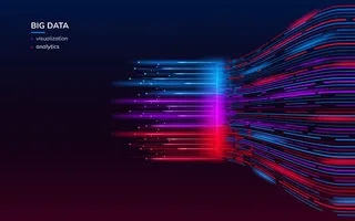 用于大数据分析可视化的带线分形元素