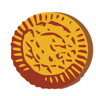 中秋节月饼食物图形元素