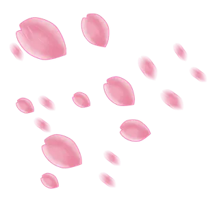 中秋节粉色手绘花瓣