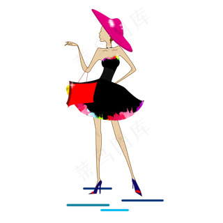 时尚女性潮流剪影