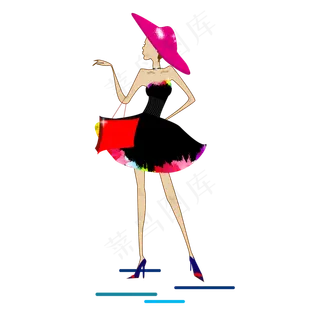 时尚女性潮流剪影