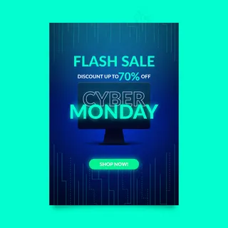 平面网络星期一宣传单,DM传单模板