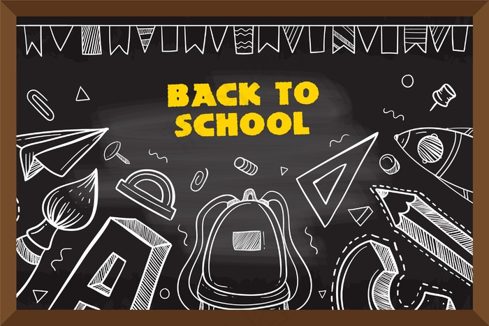 黑板回到学校背景