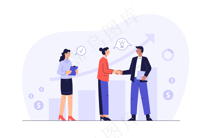 这家公司达成了一笔成功的生意eps,ai矢量模版下载
