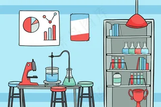卡通实验室插图