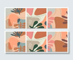 各种形状和有机物体的手绘集合