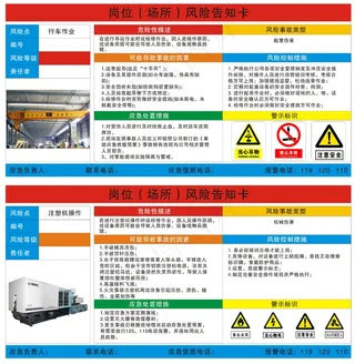 岗位风险告知卡