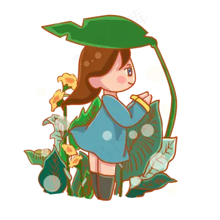 二十四节气白露微笑夸张卡通