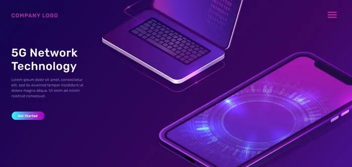 5g网络技术，web模板eps,ai矢量模版下载