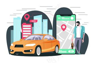 出租车应用概念