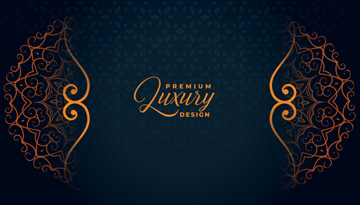 花卉和曼陀罗装饰框架背景