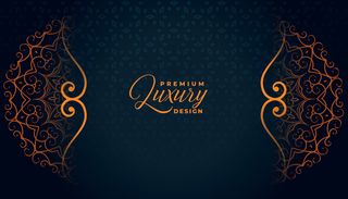 花卉和曼陀罗装饰框架背景