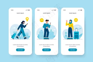 出租车服务的上车应用程序app屏幕