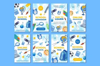 带插图的返校故事模板