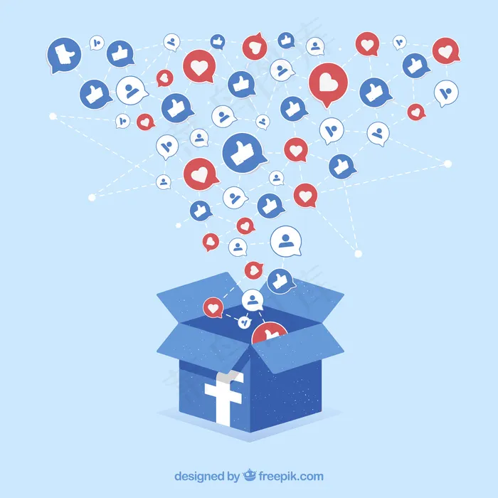 Facebook影响者背景eps,ai矢量模版下载