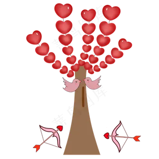 七夕情人节手绘装饰