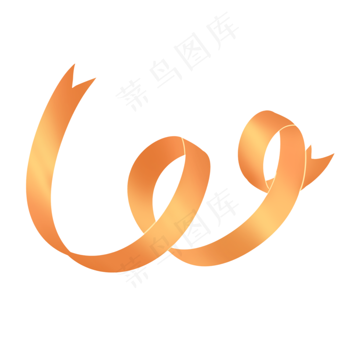 金黄色精致丝带飘带彩带