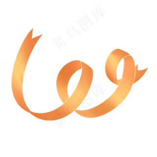 金黄色精致丝带飘带彩带