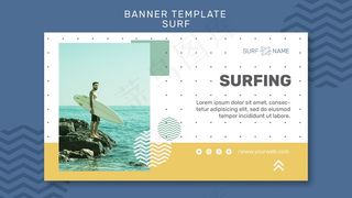 冲浪广告横幅banner模板