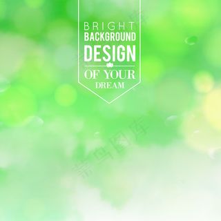 自然绿色模糊背景。