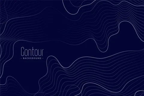 抽象轮廓线深蓝色背景