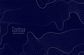 抽象轮廓线深蓝色背景