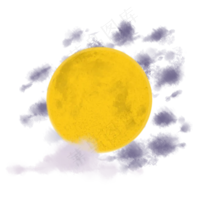 夜空中的圆月(2000X2000(DPI:300))psd模版下载