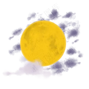 夜空中的圆月