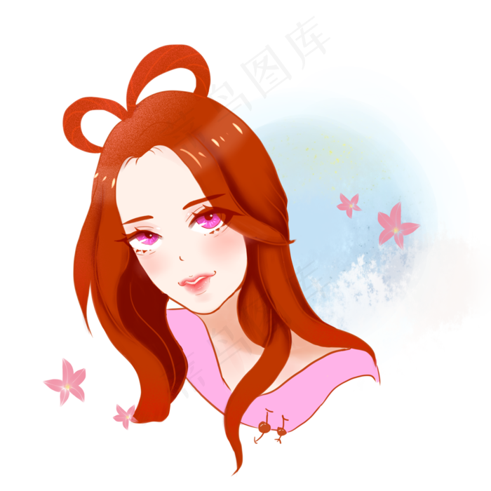 中秋节古典优美动漫嫦娥形象人物(2000X2000(DPI:300))psd模版下载