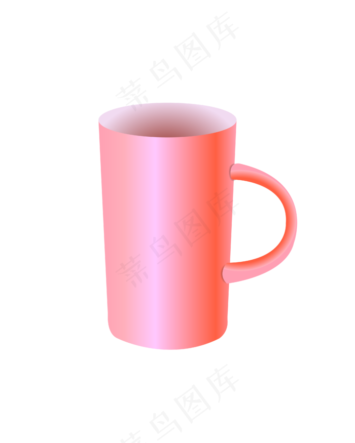 矢量卡通粉色水杯(4167*5208px 300 dpi )ai矢量模版下载
