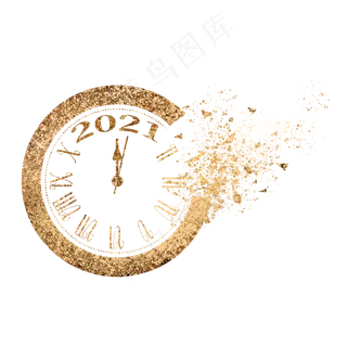 2021金色碎裂时钟 2021金色碎裂时钟