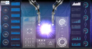 为ui ux设置抽象hud元素。未来科幻用户界面。