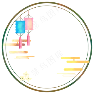 中秋节灯笼边框